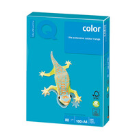 Бумага IQ (АйКью) color, А4, 80 г/м2, 100 л., интенсив светло-синяя, AB48