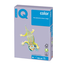 Бумага IQ (АйКью) color, А4, 80 г/м2, 100 л., умеренно-интенсив (тренд) бледно-лиловая, LA12