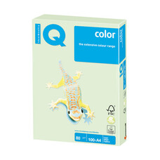 Бумага IQ (АйКью) color, А4, 80 г/м2, 100 л., пастель светло-зеленая, GN27