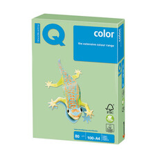 Бумага IQ (АйКью) color, А4, 80 г/м2, 100 л., пастель зеленая, MG28