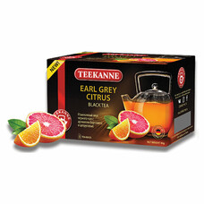 Чай TEEKANNE (Тиканне) "Earl Grey Citrus", черный, бергамот/цитрус, 20 пакетиков, Германия, 0306_4560