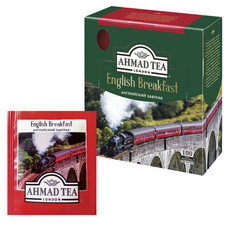 Чай AHMAD (Ахмад) "English Breakfast", черный, 100 пакетиков по 2 г, 600-012