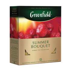 Чай GREENFIELD (Гринфилд) "Summer Bouquet" ("Летний букет"), травяной, 100 пакетиков в конвертах по 2 г, 0878-09
