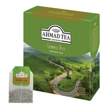 Чай AHMAD (Ахмад) "Green Tea", зеленый, 100 пакетиков по 2 г, 478-012