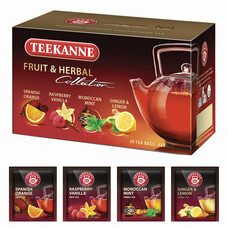 Чай TEEKANNE (Тикане) "Fruit tea collection", фруктовый, ассорти 4 вкуса, 20 пакетиков,  45622