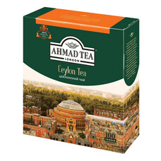 Чай AHMAD (Ахмад) "Ceylon Tea", черный, 100 пакетиков с ярлычками по 2 г, 163-08