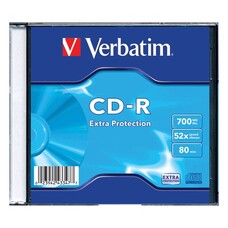 Диск CD-R VERBATIM DL, 700 Mb, 52х, Slim Case