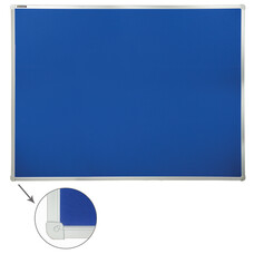 Доска c текстильным покрытием BRAUBERG для объявлений, 90х120 см, синяя, 231701