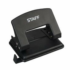 Дырокол STAFF, металлический средний, на 20 листов, черный, 224649