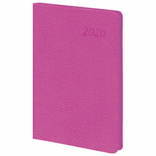 Ежедневник датированный 2020 А5, BRAUBERG "Stylish", интегральная обложка, цветной срез, розовый, 138х213 мм, 129788