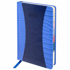 Ежедневник датированный 2024 А5 148х218мм GALANT CombiContract, под кожу, темно-синий, 114759