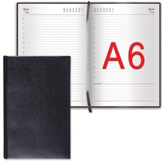 Ежедневник BRAUBERG недатированный, А6, 100х150 мм, "Select", под зернистую кожу, 160 л., черный, 123480