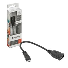 Кабель-переходник USB-micro USB, 8 см, DEFENDER, F-M, для подключения к ПК и внешних носителей, 87300