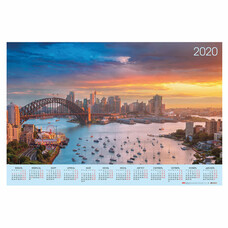 Календарь А1 2020 г, 90х60 см, горизонтальный, "Волшебные закаты", HATBER, Кл1_20737