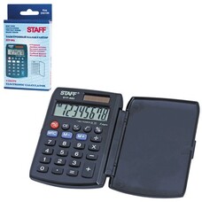 Калькулятор STAFF карманный STF-883, 8 разрядов, двойное питание, 95х62 мм