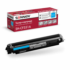 Картридж лазерный SONNEN (SH-CF351A) для HP СLJ Pro M176/177 ВЫСШЕЕ КАЧЕСТВО, голубой, 1000 страниц, 363951