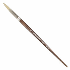 Кисть художественная профессиональная BRAUBERG ART "CLASSIC", щетина, круглая, № 8, длинная ручка