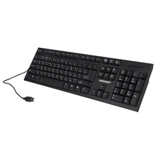 Клавиатура проводная SONNEN KB-330, USB, черная, 511277