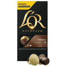 Кофе в алюминиевых капсулах L'OR "Espresso Forza" для кофемашин Nespresso, 10 шт. х 52 г, 4028605