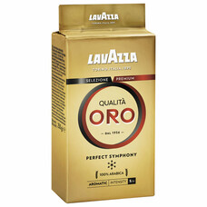 Кофе молотый LAVAZZA (Лавацца) "Qualita Oro", натуральный, арабика 100%, 250 г, вакуумная упаковка, 1991