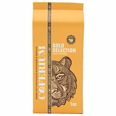 Кофе в зернах COFERIUM "GOLD SELECTION", 1000 г, вакуумная упаковка, 48006