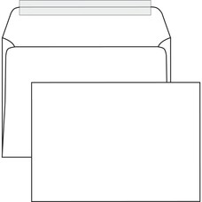 Конверты С4, комплект 500 шт., отрывная полоса STRIP, белые, 229х324 мм