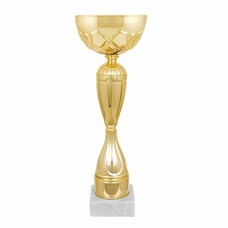 Кубок металический "Персис" (100х100х280 мм), основание мрамор, "золото", 8746-280-100