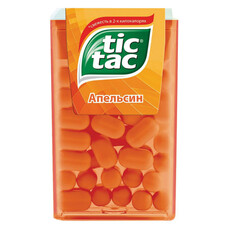 Драже TIC TAC (Тик Так), со вкусом апельсина, 16 г, пластиковая баночка, 77133491