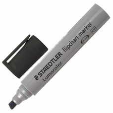 Маркер для флипчарта STAEDTLER "Lumocolor", непропитывающий, скошенный, 2-5 мм, черный, 356 B-9