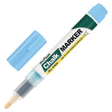 Маркер меловой MUNHWA "Chalk Marker", сухостираемый, 3 мм, на спиртовой основе, голубой, CM-02