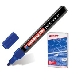 Маркер-краска лаковый EDDING 790, 2-4 мм, круглый наконечник, пластиковый корпус, синий, E-790/3