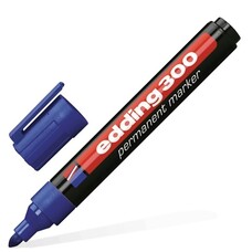 Маркер перманентный (нестираемый) EDDING 300, 1,5-3 мм, круглый наконечник, синий, E-300/3