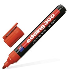 Маркер перманентный (нестираемый) EDDING 300, 1,5-3 мм, круглый наконечник, красный, E-300/2
