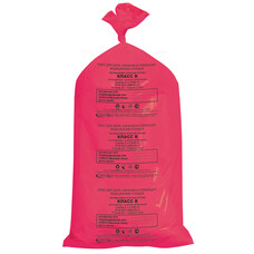 Мешки для мусора медицинские, комплект 20 шт., класс В (красные), 100 л, 60х100 см, 15 мкм, АКВИКОМП