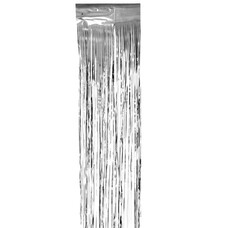 Дождик новогодний, ширина 75 мм, длина 2 м, серебристый, Д-314