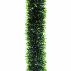 Мишура, 1 штука, диаметр 100 мм, длина 2 м, зеленая с салатовыми кончиками, Г-258