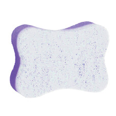Мочалка губка, поролон+массаж, 14 г (5х9х13 см), фиолетовая, "Комфорт", TIAMO "Massage", 12620