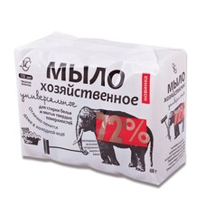 Мыло хозяйственное 72%, 100 г х 4 шт. (Невская Косметика), в упаковке, 11142