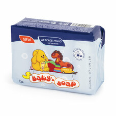 Мыло туалетное детское 300 г, BABY'S SOAP (Бейби соап), комплект 4 шт. х 75 г, "Натуральное", 80359