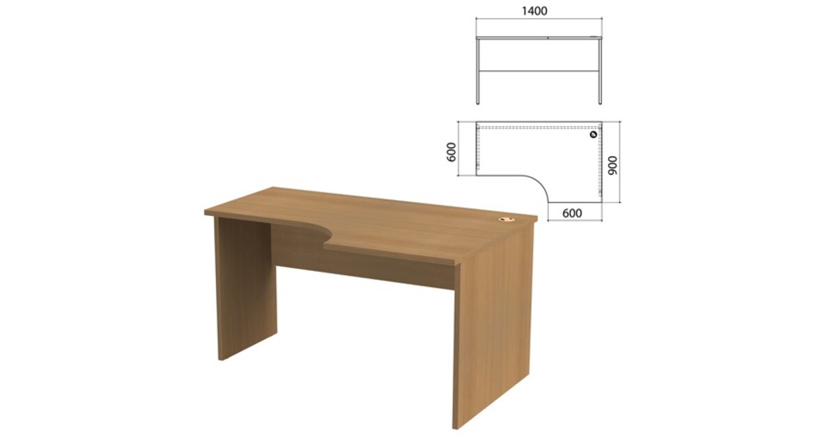Стол письменный 1400 орех 1400