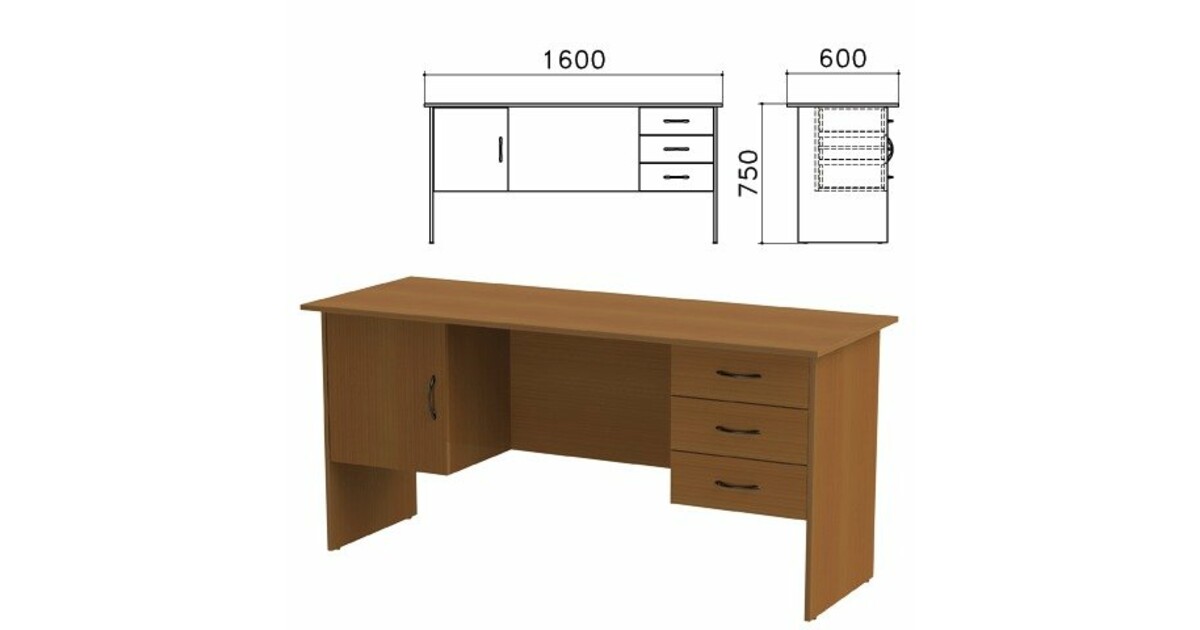 Стол письменный 1000х600