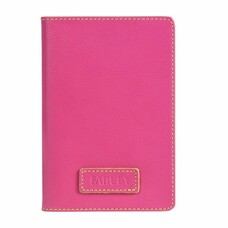 Обложка для паспорта FABULA "Ultra", натуральная кожа, контрастная отстрочка, розовая, O.82.FP