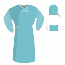 Комплект одежды для хирурга КХ-04 ГЕКСА одноразовый стерильный 3 предмета