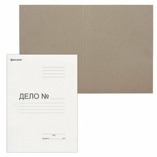 Папка "Дело" картонная (без скоросшивателя) BRAUBERG, гарантированная плотность 300 г/м2, до 200 листов, 124571