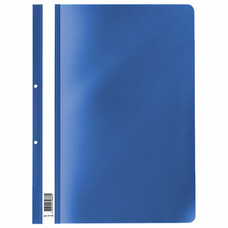 Скоросшиватель пластиковый с перфорацией STAFF, А4, 100/120 мкм, синий, 271719