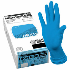 Перчатки латексные смотровые MANUAL HIGH RISK HR419 Австрия 25 пар (50шт), размер L большой