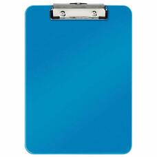 Доска-планшет LEITZ "WOW", с верхним прижимом, A4, 320х228 мм, пластик, 1,7 мм, синяя, 39710036