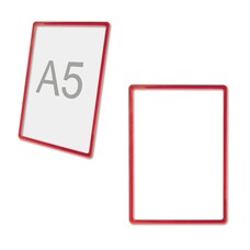 Рамка POS для ценников, рекламы и объявлений А5, размер 210х148,5 мм, красная, без защитного экрана, 290260