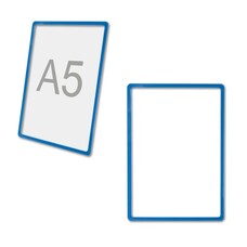 Рамка POS для ценников, рекламы и объявлений А5, размер 210х148,5 мм, синяя, без защитного экрана, 290258