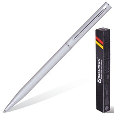 Ручка бизнес-класса шариковая BRAUBERG "Delicate Silver", корпус серебристый, серебристые детали, 1 мм, синяя, 141401